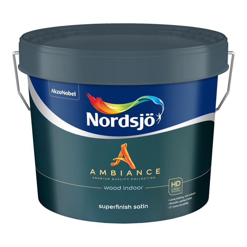 Nordsjø Ambiance Superfinish Satin Træmaling 2,5 ltr. Standard Ral 9010 - Træmaling & metalmaling