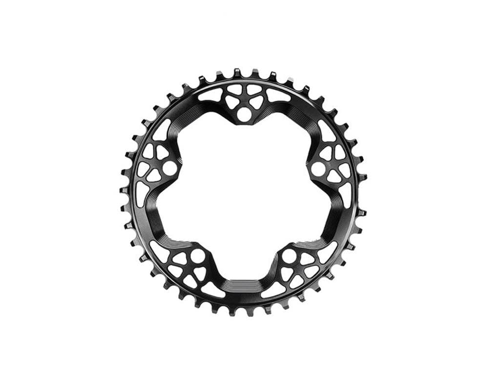 absoluteBLACK Rund klinge - 5 Huller - Singlespeed - �110 mm - 42T - Sort