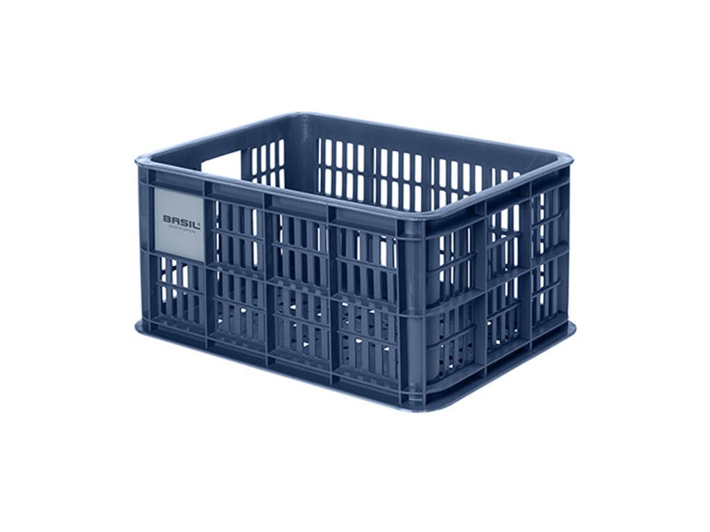 Basil Crate S - Plast kurv til MIK - Til opbevaring eller bagageb�rer - Bl� - 95% recycled material