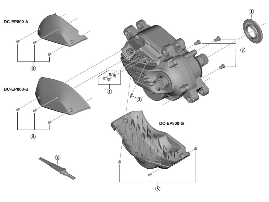 Shimano Steps d�kselskruer 3 stk. til motor d�ksel model DU-EP800