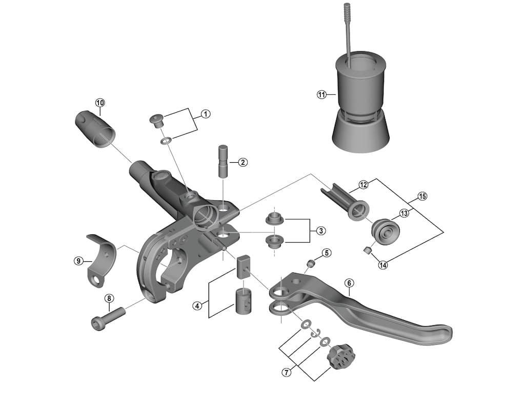 Shimano XT membranenhed til bremsegreb model BL-T8100