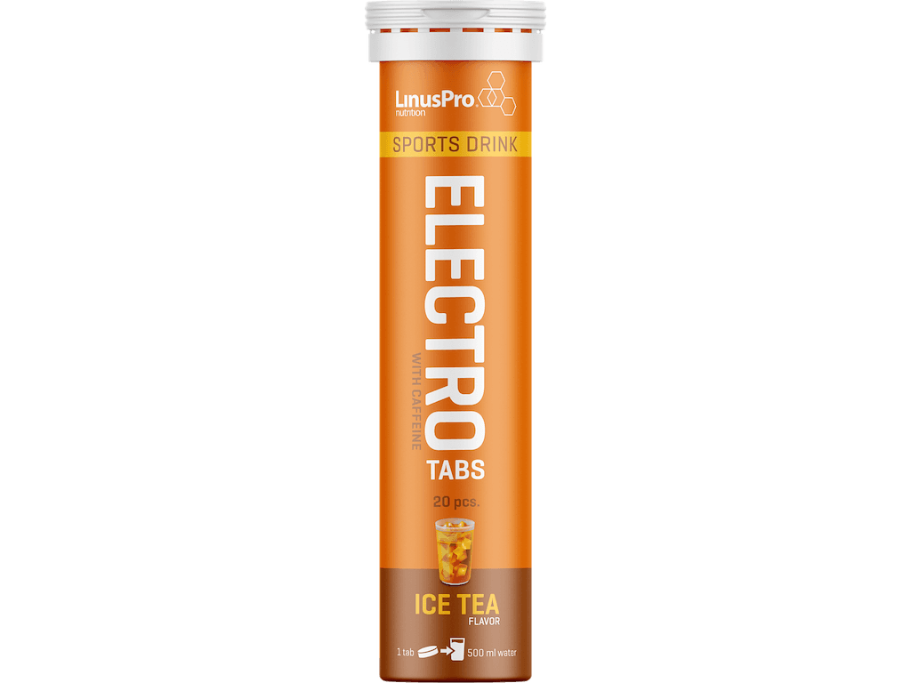 LinusPro Elektrolyt Tabs - Ice Tea med Koffein - 20 tabs