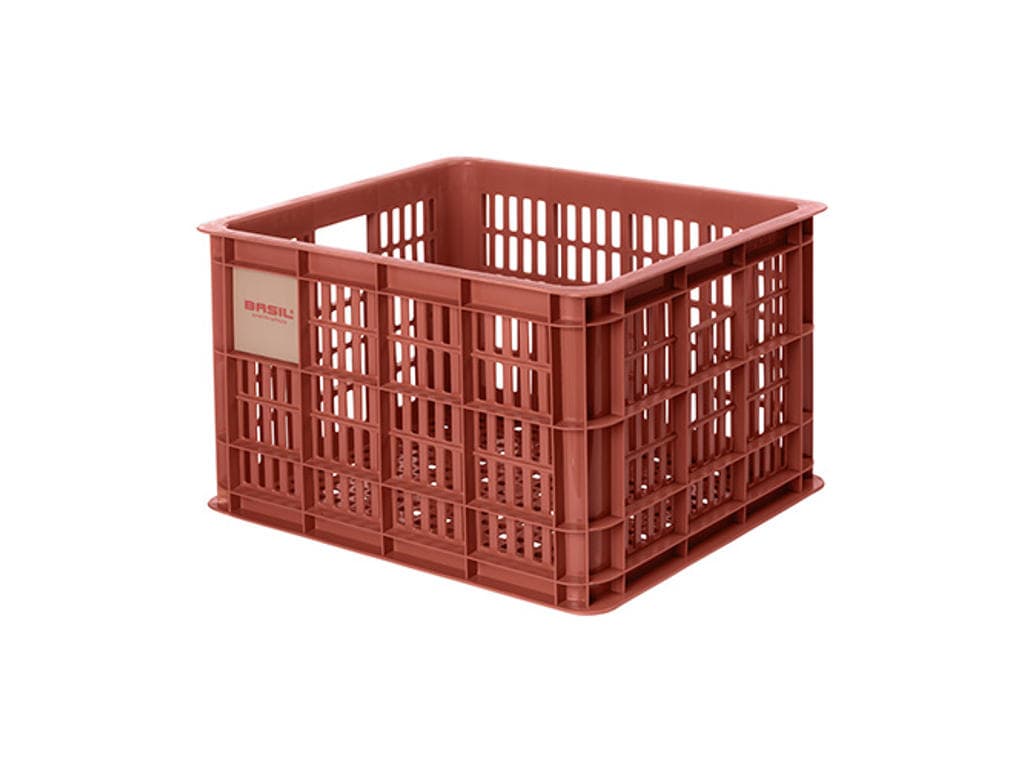 Basil Crate M - Plast kurv til MIK - Til opbevaring eller bagageb�rer - R�d - 95% recycled material
