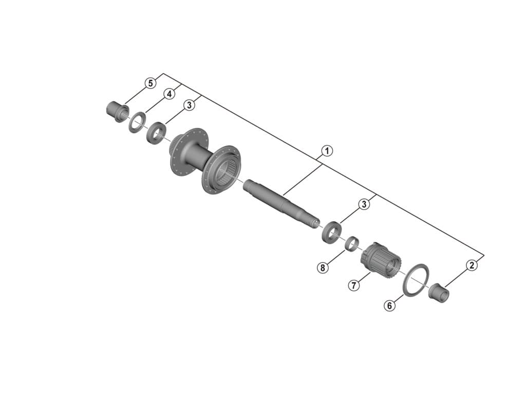 Shimano MT410 - Aksel s�t E-Thru til bagnav 12 gear - Disk center lock - 148mm - FH-MT410