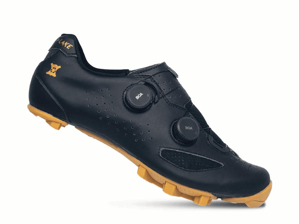 Lake MX239 Gravel Regular - Cykelsko - Gravel - Black/Gold 44,5
