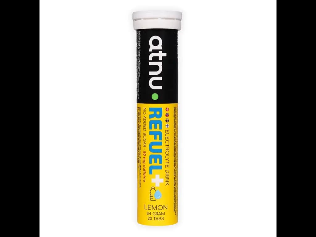 ATNU Refuel Elektrolyttabs - Lemon - med koffein - 20 tabs
