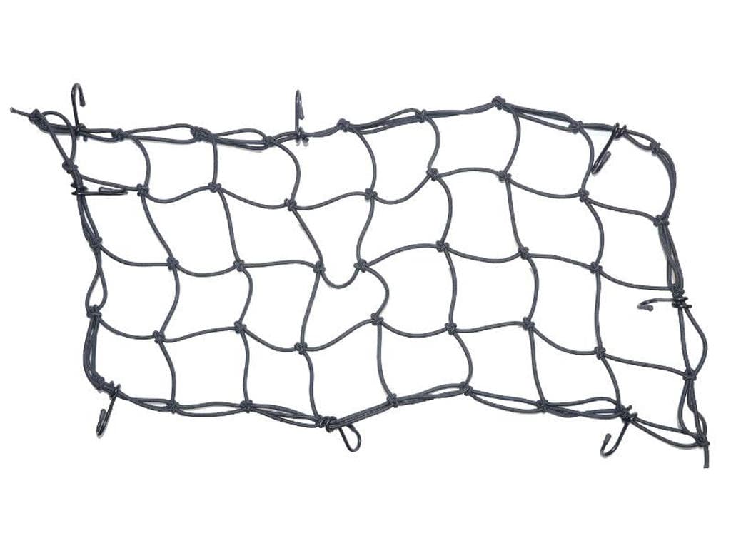 BikePartner - Sikkerhedsnet til kurv - 8 kroge - Sort - 25x50 cm XL