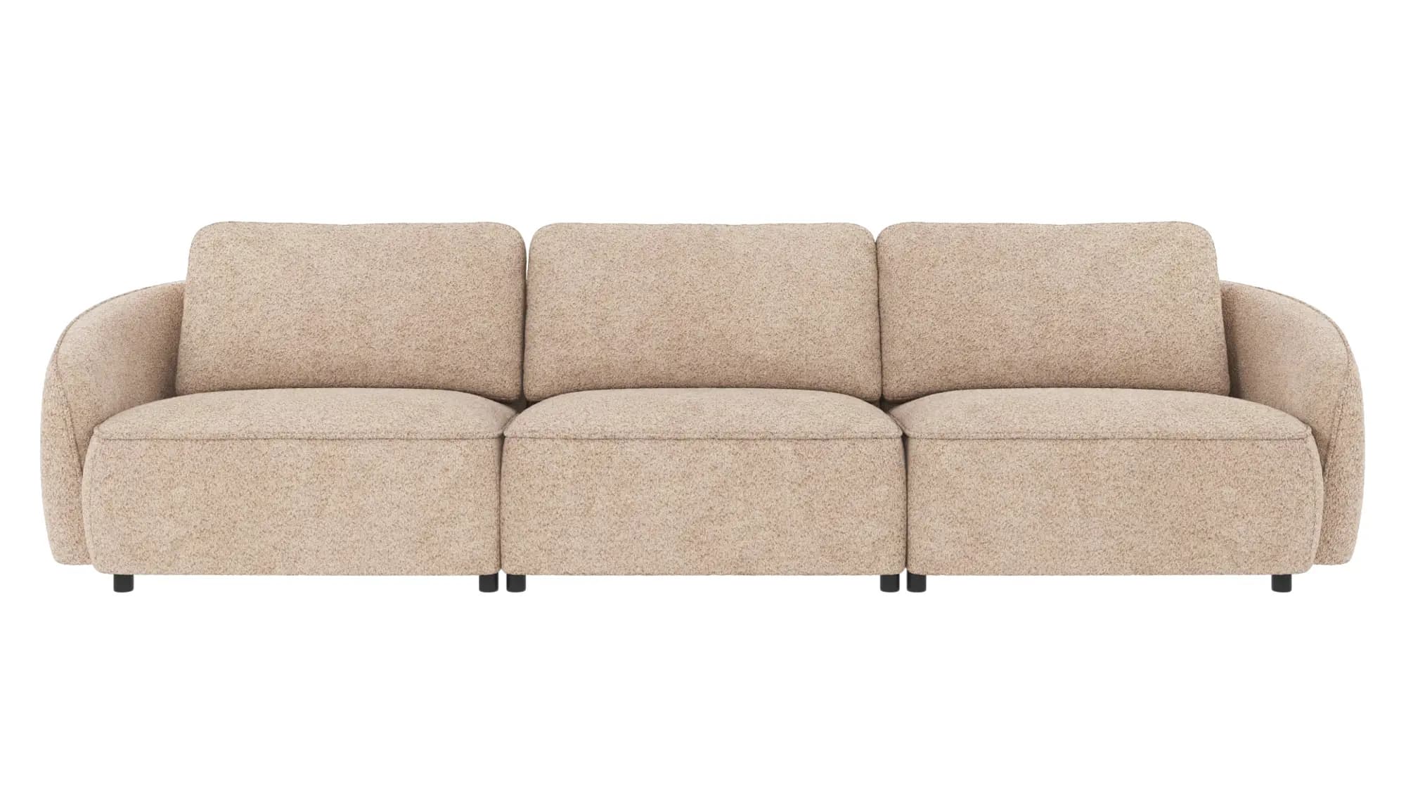 ROWICO Norris soffa 4-sits ljusbeige tyg Anna #2 (c3)
