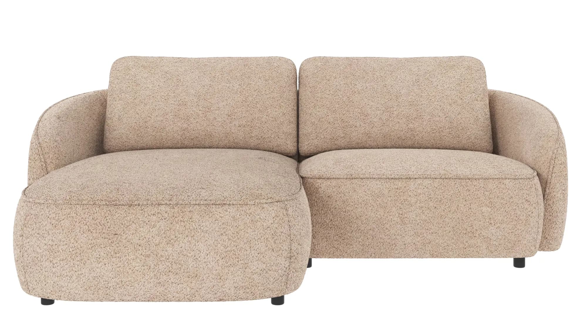 ROWICO Norris soffa 3-sits schäslong L ljusbeige tyg Anna #2 (c3)