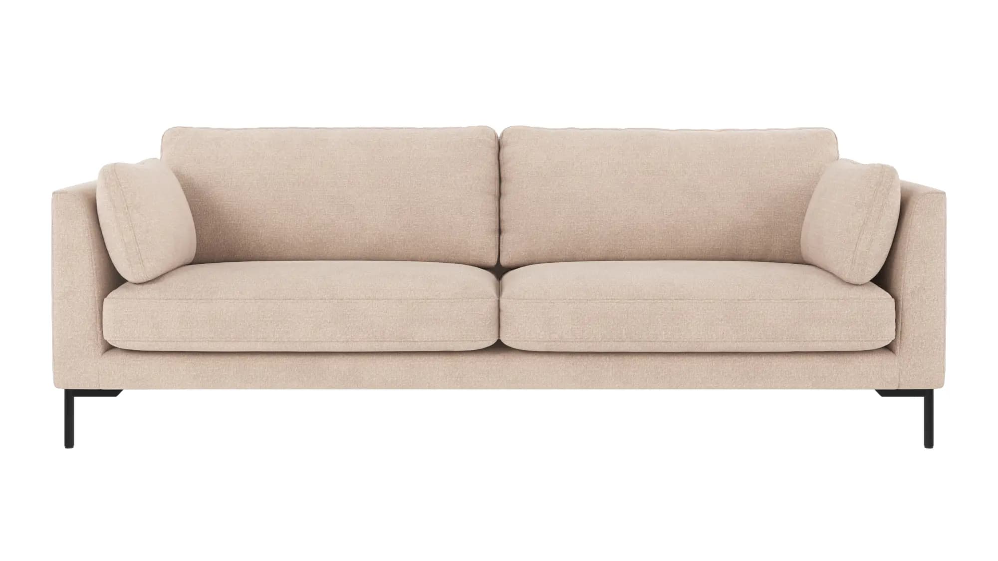 ROWICO Corwin soffa 3-sits ljusbeige tyg Rita #1 (c2)