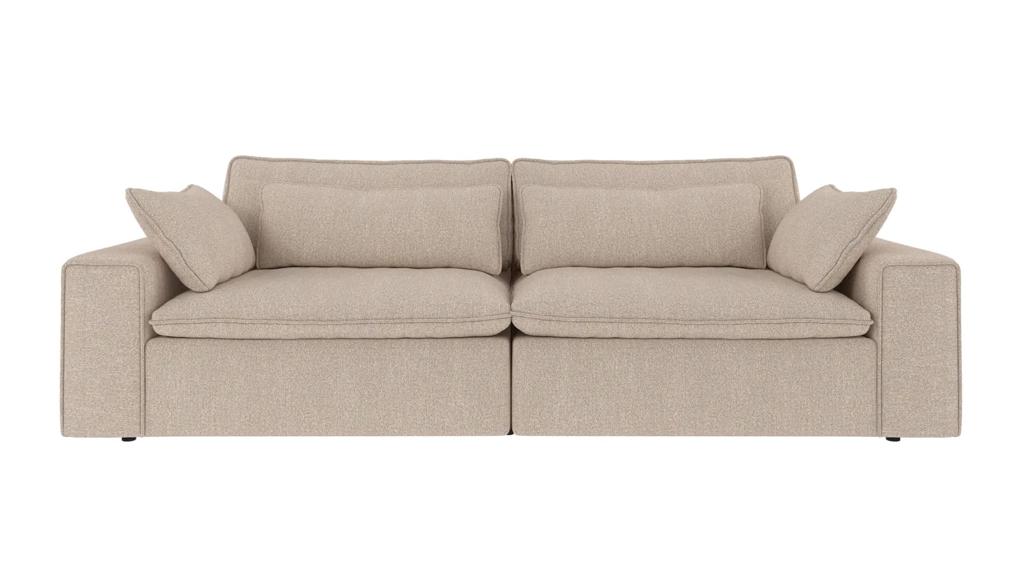 ROWICO Rawlins soffa 3-sits Maxi ljusbeige tyg Sandra #903 (c2)