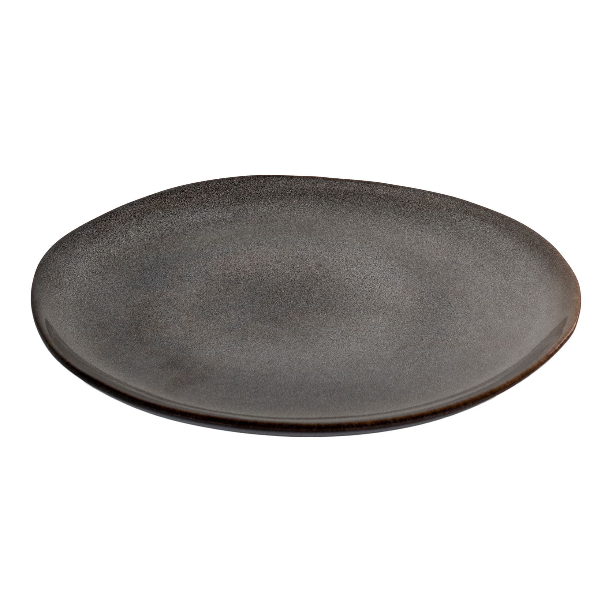 HOUSE NORDIC Mattallrik, keramik, grå/brun, ø27cm, set om 4