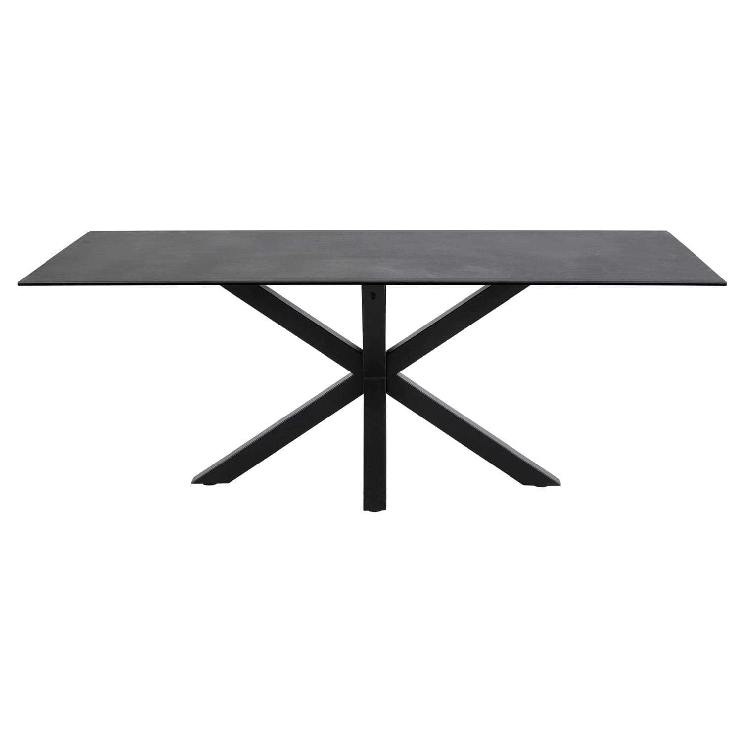 ACT NORDIC Heaven Rektangulärt Matbord - Fairbanks Svart Glas / Keramik och Svart Metall (200 x 100 cm)