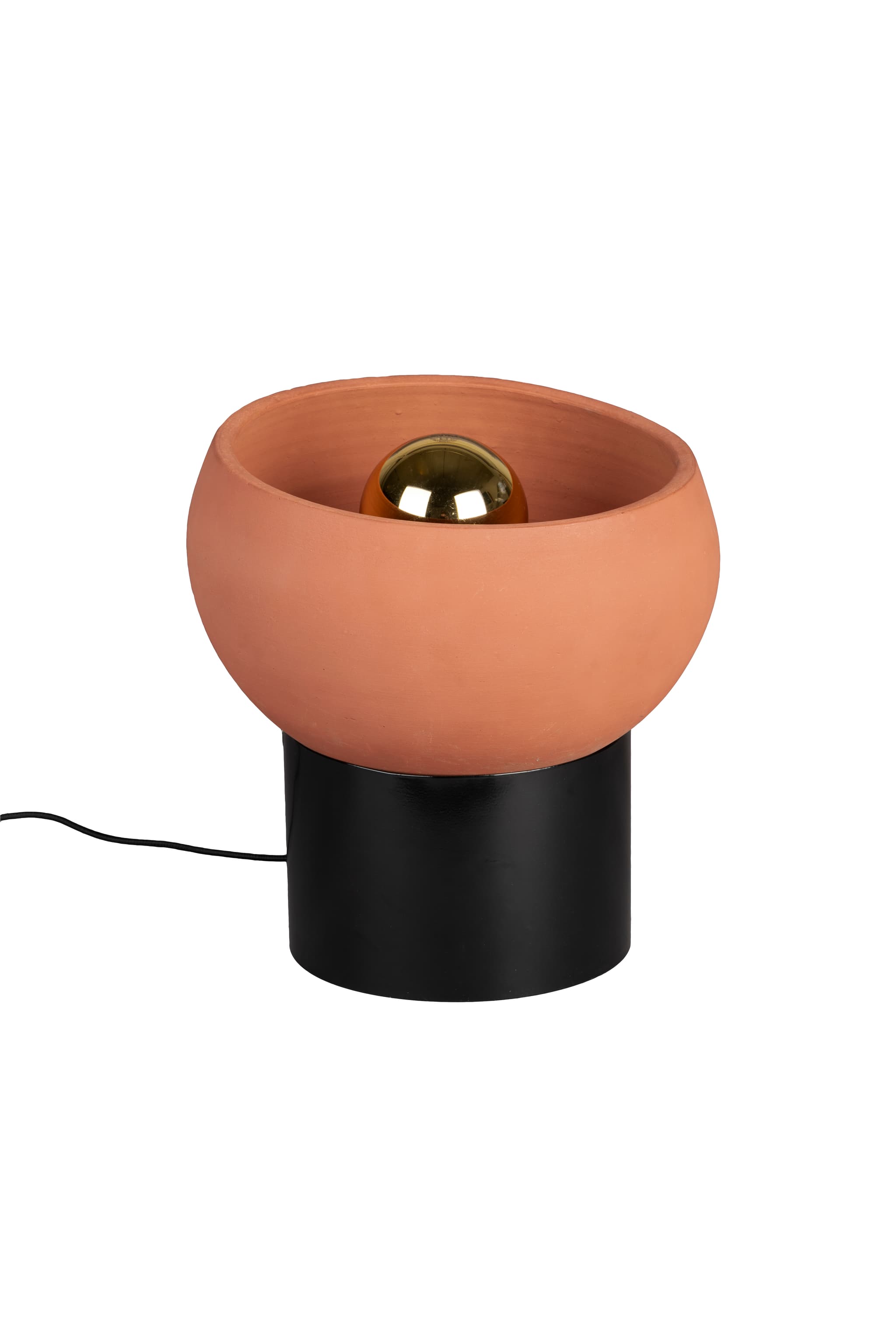 DUTCHBONE Zahra bordslampa S - terrakotta och svart metall
