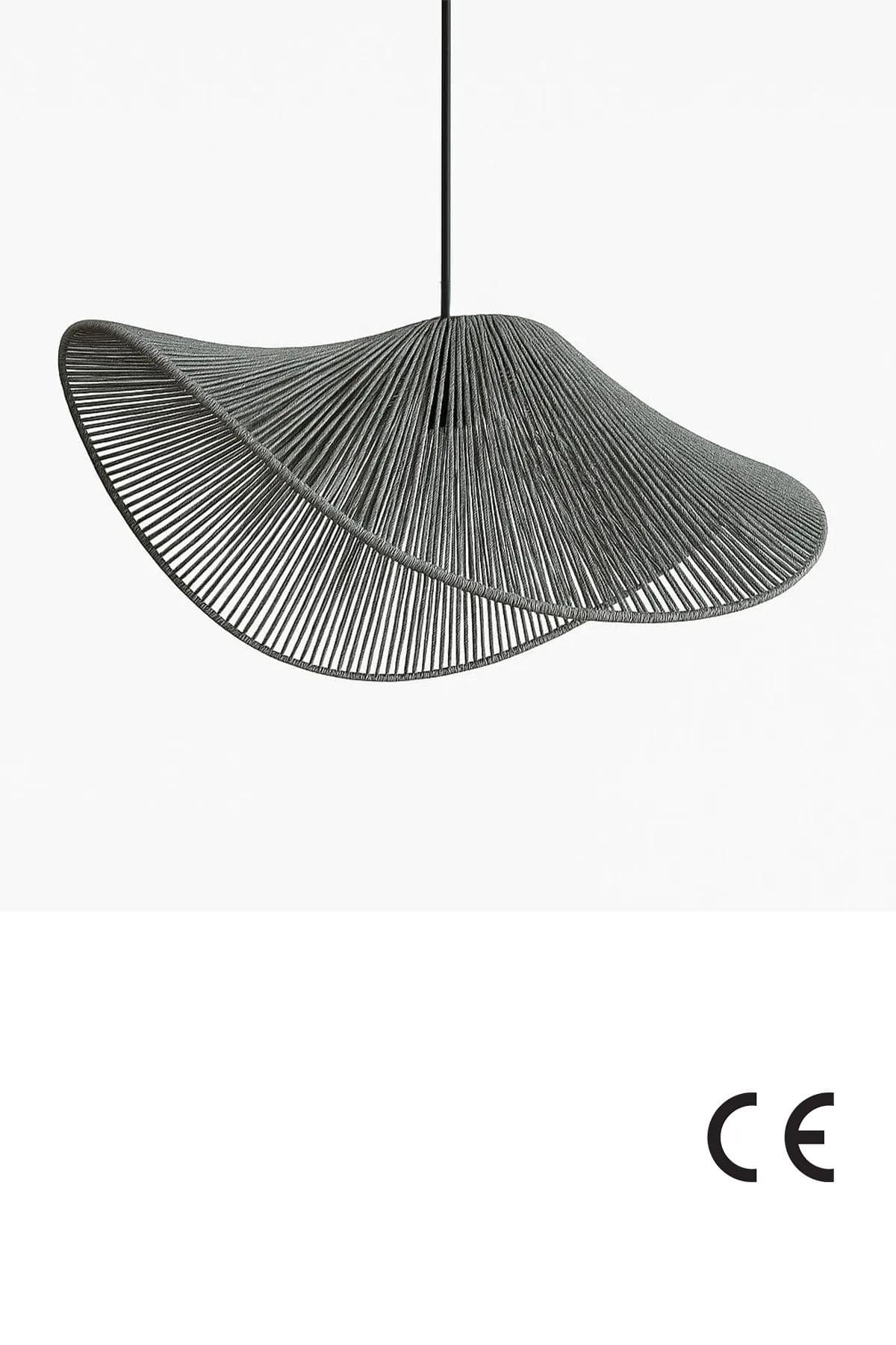 LUMI BK074 taklampa, justerbar höjd - grå raffia