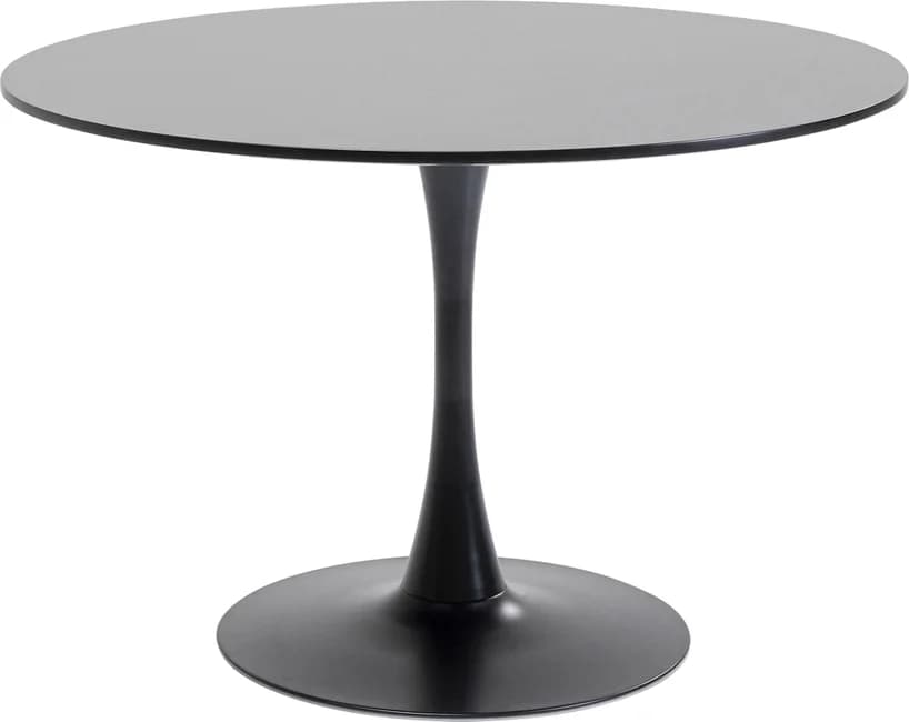 KARE DESIGN Schickeria soffbord, runt - svart MDF och svart stål (Ø110)