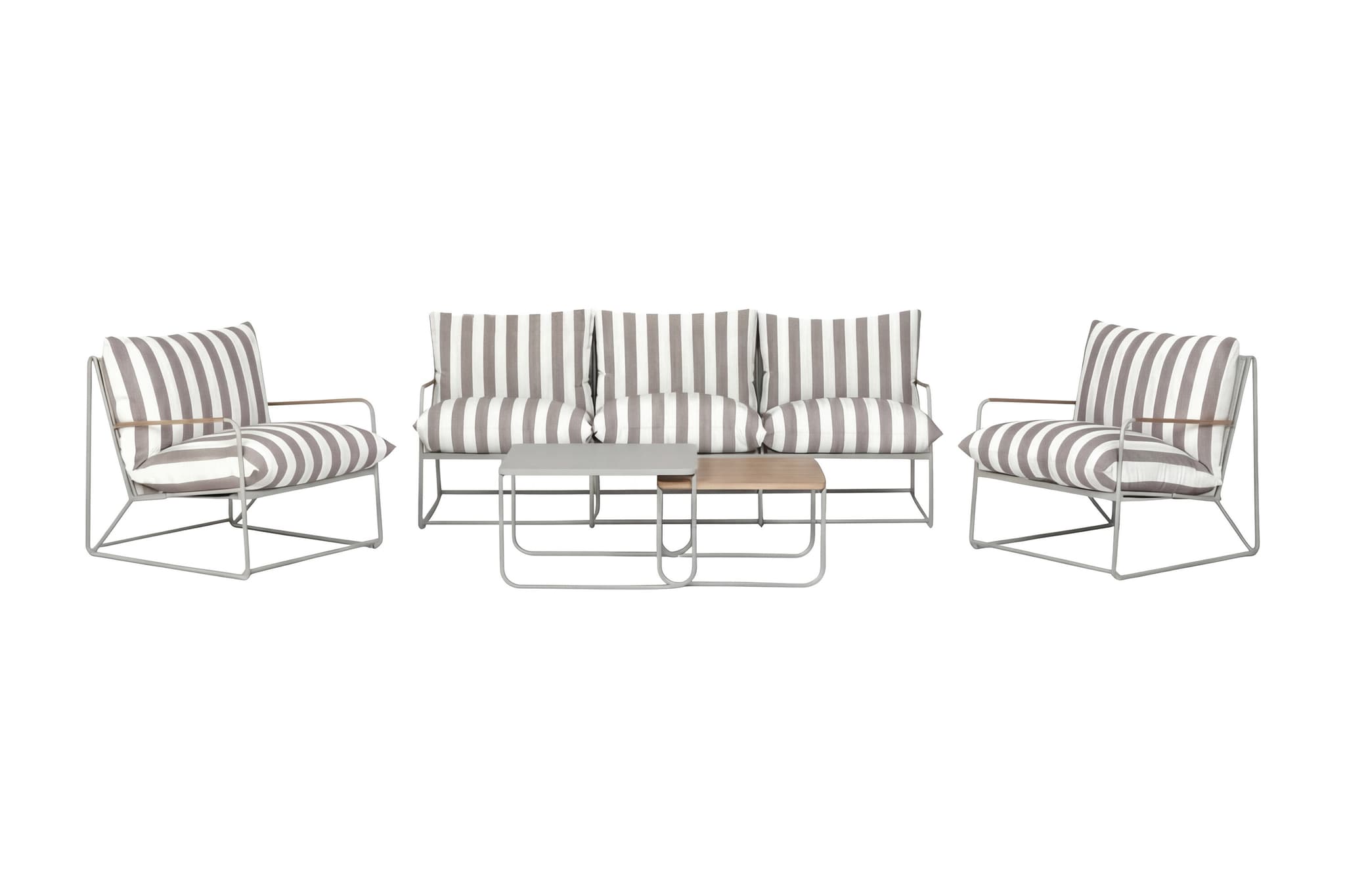 VENTURE HOME Palazzo soffgrupp - Beige vit randig