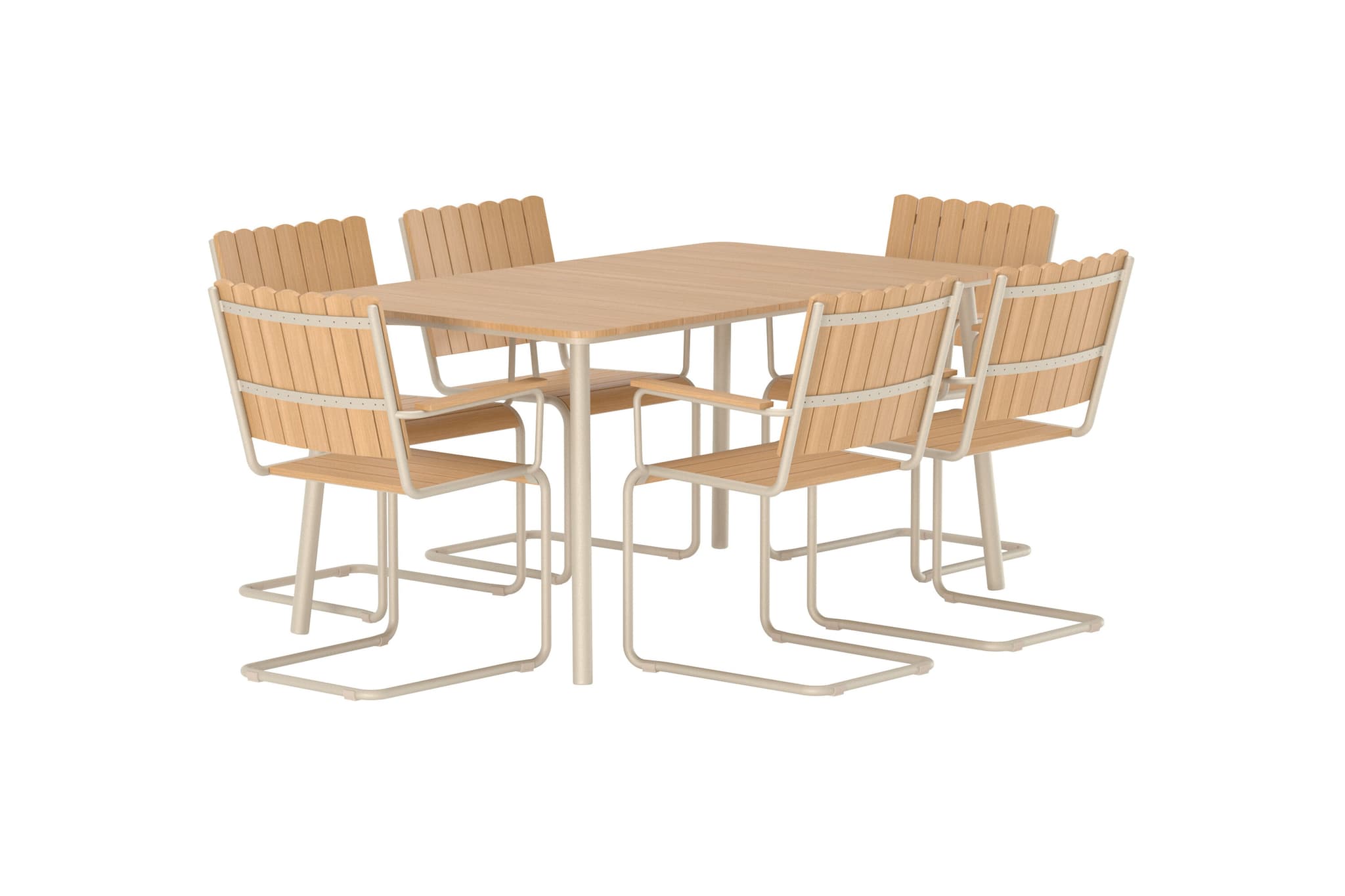 VENTURE HOME Holmsund Rektangulär Matgrupp - Beige / Polywood
