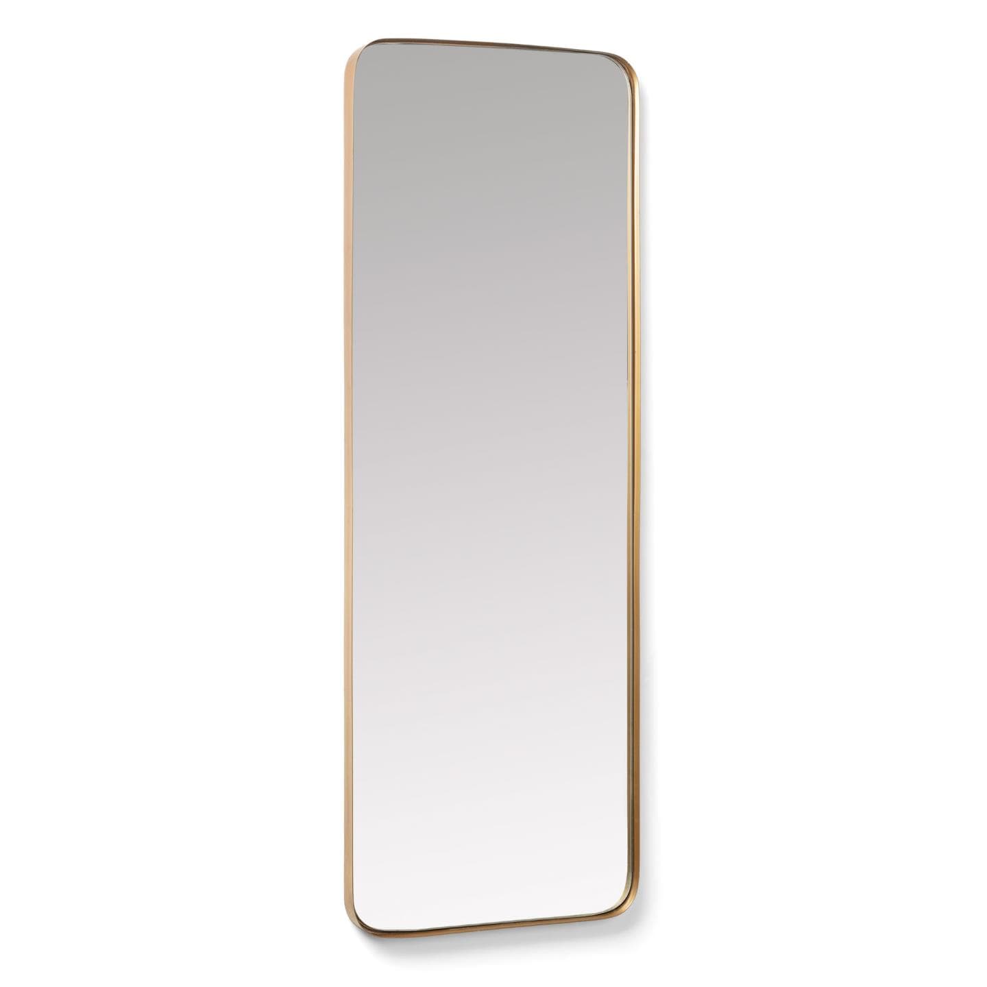 KAVE HOME Marco väggspegel, rektangulär - spegelglas och guldstål (55x150,5)