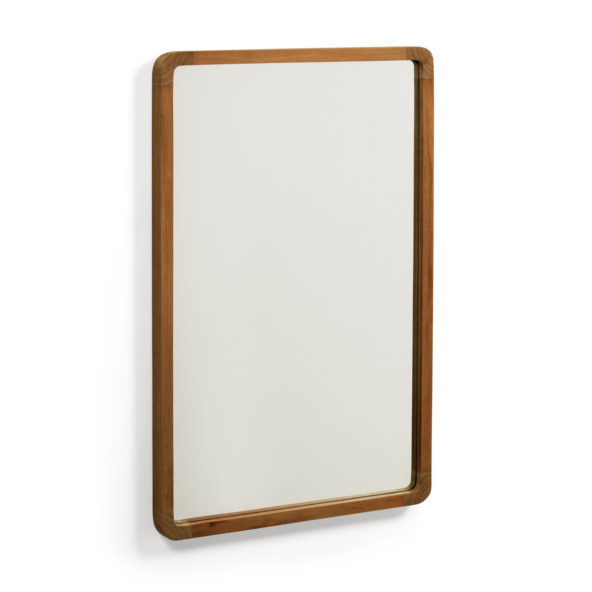 KAVE HOME Shamel väggspegel, rektangulär - valnötsfärgad teak (45x70)