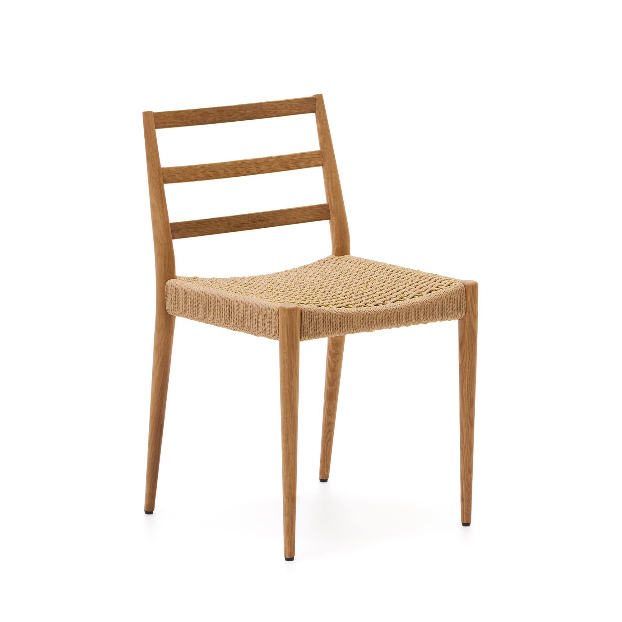 KAVE HOME Analy stol i massiv ek FSC 100% med naturlig finish och sits i rep