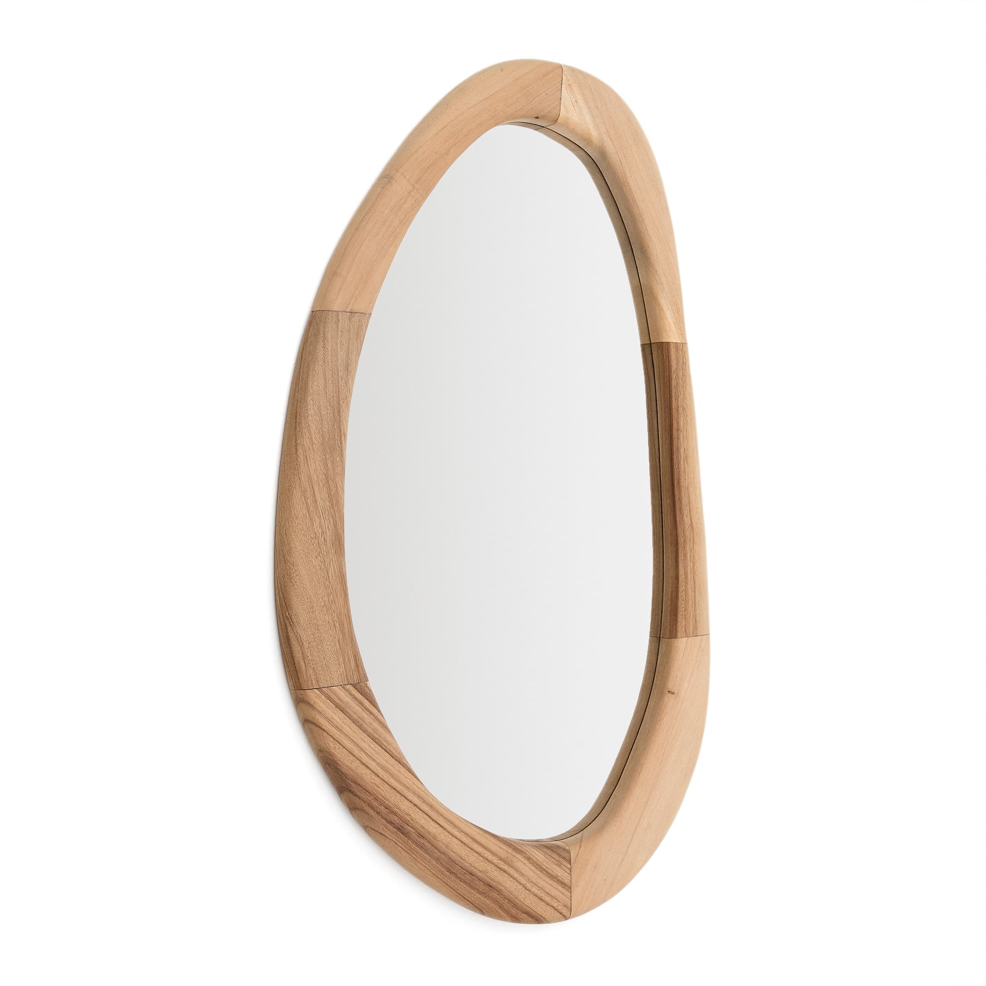 KAVE HOME Selem väggspegel, ekologisk - spegelglas och naturligt mungurträ (60x107)