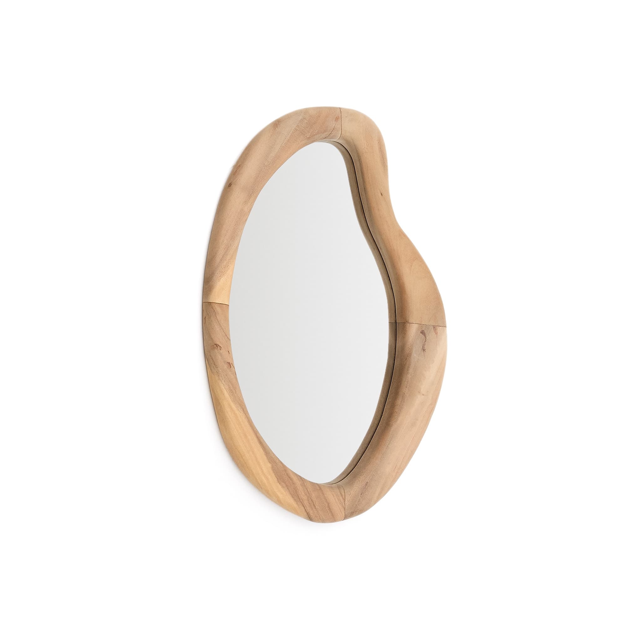 KAVE HOME Selem väggspegel, ekologisk - spegelglas och naturligt mungurträ (68x44)
