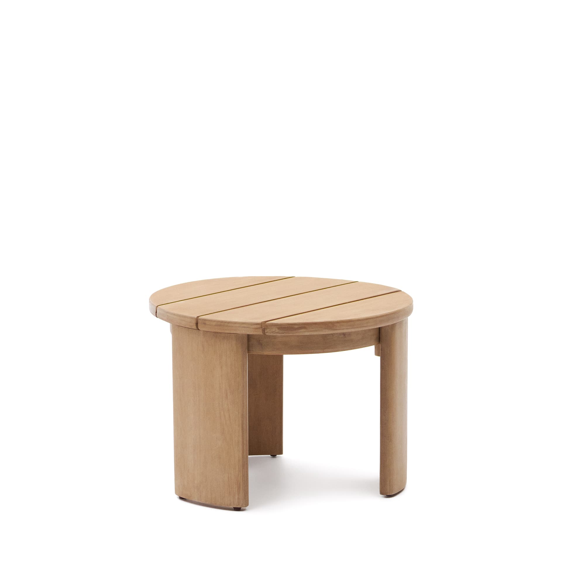 KAVE HOME Xoriguer sidobord i massivt eukalyptusträ Ø: 60 cm FSC 100%.