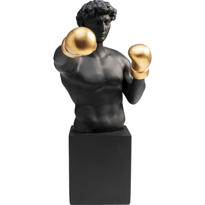 KARE DESIGN Balboa figur - polyresin med gyllene boxningshandskar (H:40)
