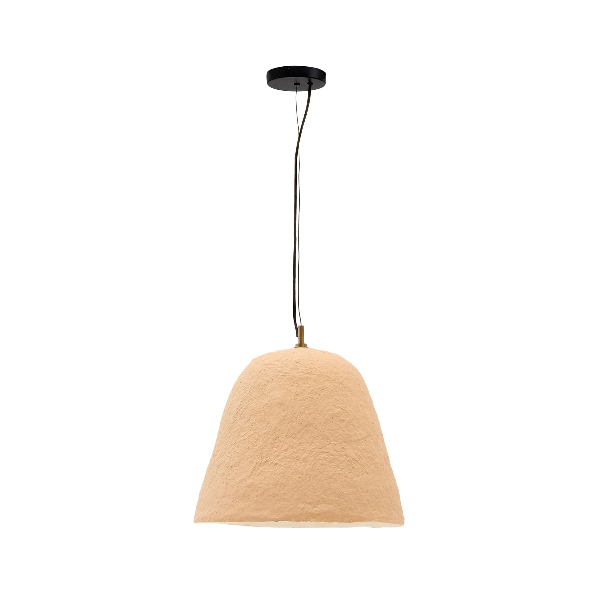 KAVE HOME Lisora taklampa i beige papier-maché Ã35cm