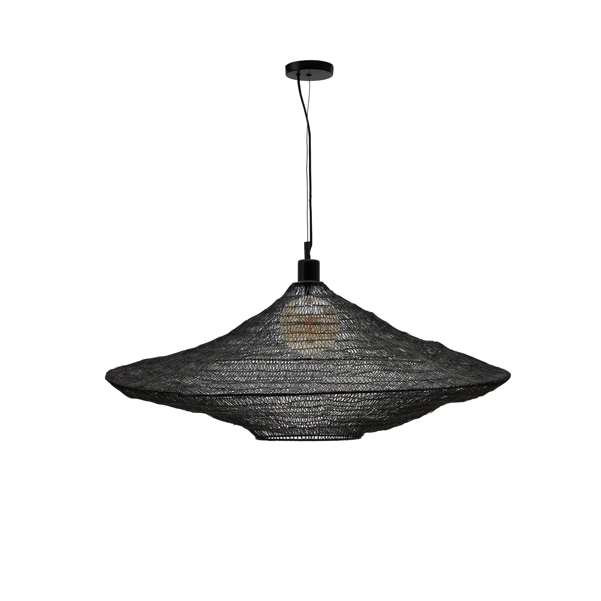 KAVE HOME Makai taklampa i metall med svart finish Ø: 87 cm
