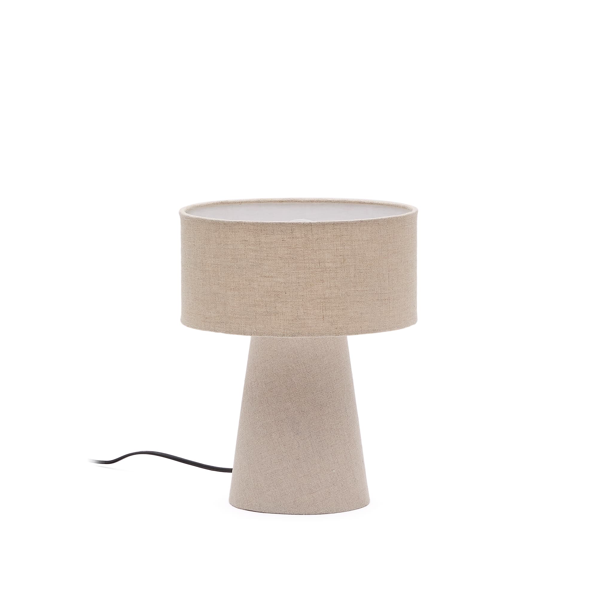 KAVE HOME Algaida bordslampa i grått tyg
