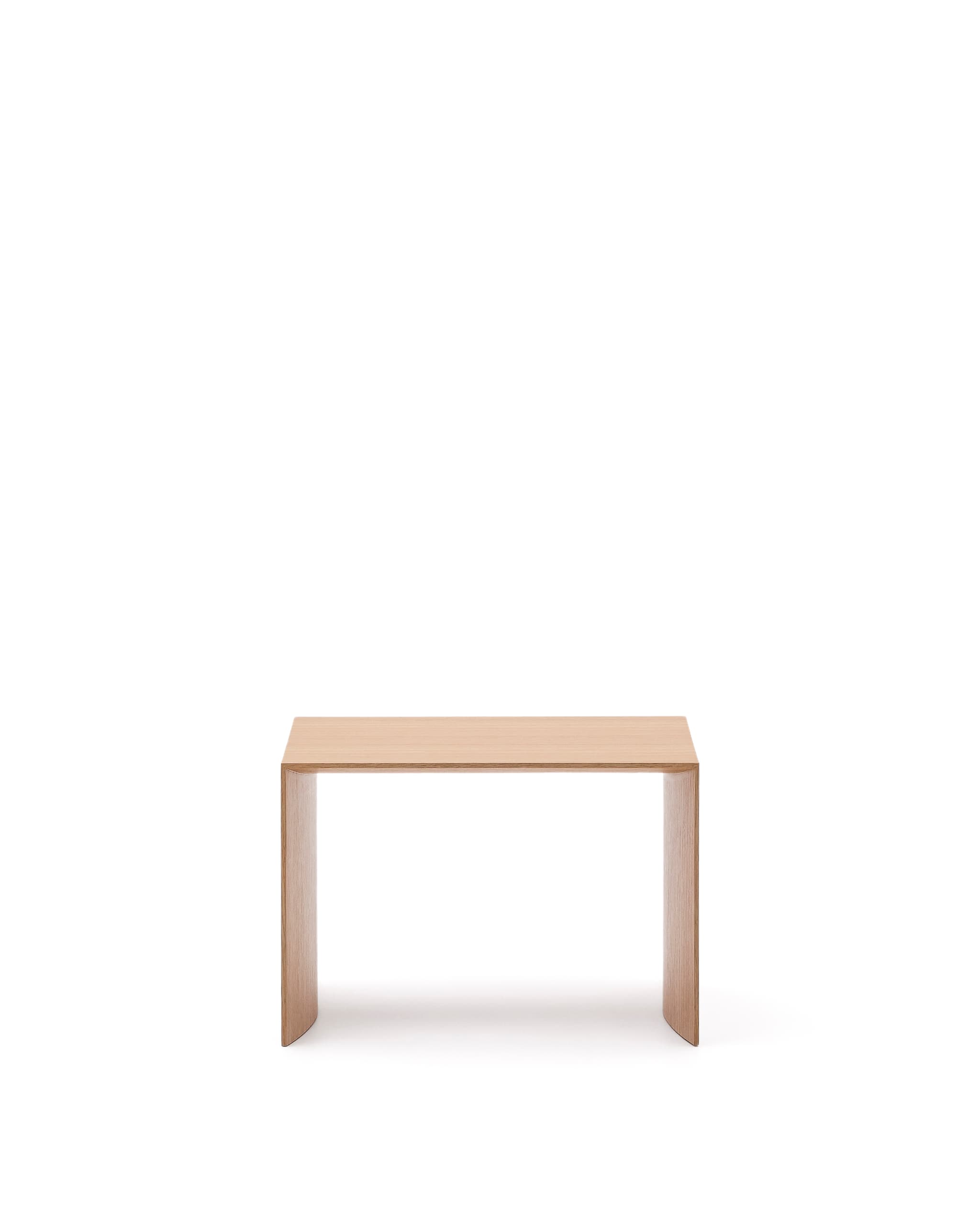 KAVE HOME Litto sidobord i ekfaner med naturfärgad finish, 55 x 40 cm