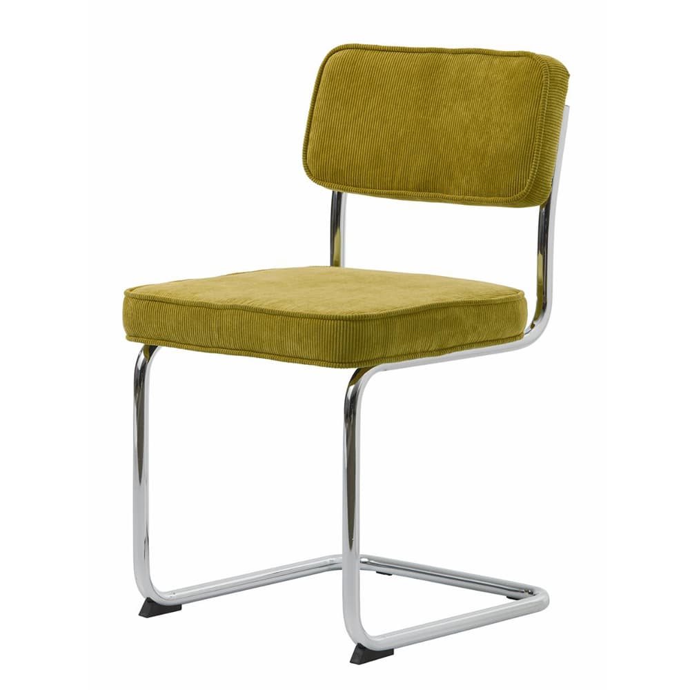 UNIQUE FURNITURE Rupert Matstol - Grön Manchester Sammet av Polyester och Krommetall