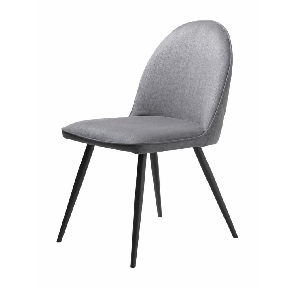 UNIKA MÖBLER Minto matstol - grå polyester och svart metall
