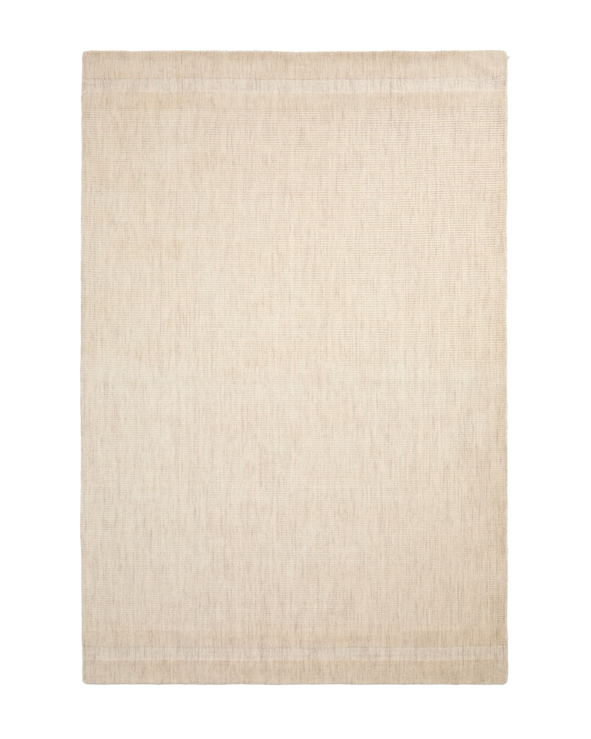 KAVE HOME Dalena matta, rektangulär - beige randig jacquardull (300x200)