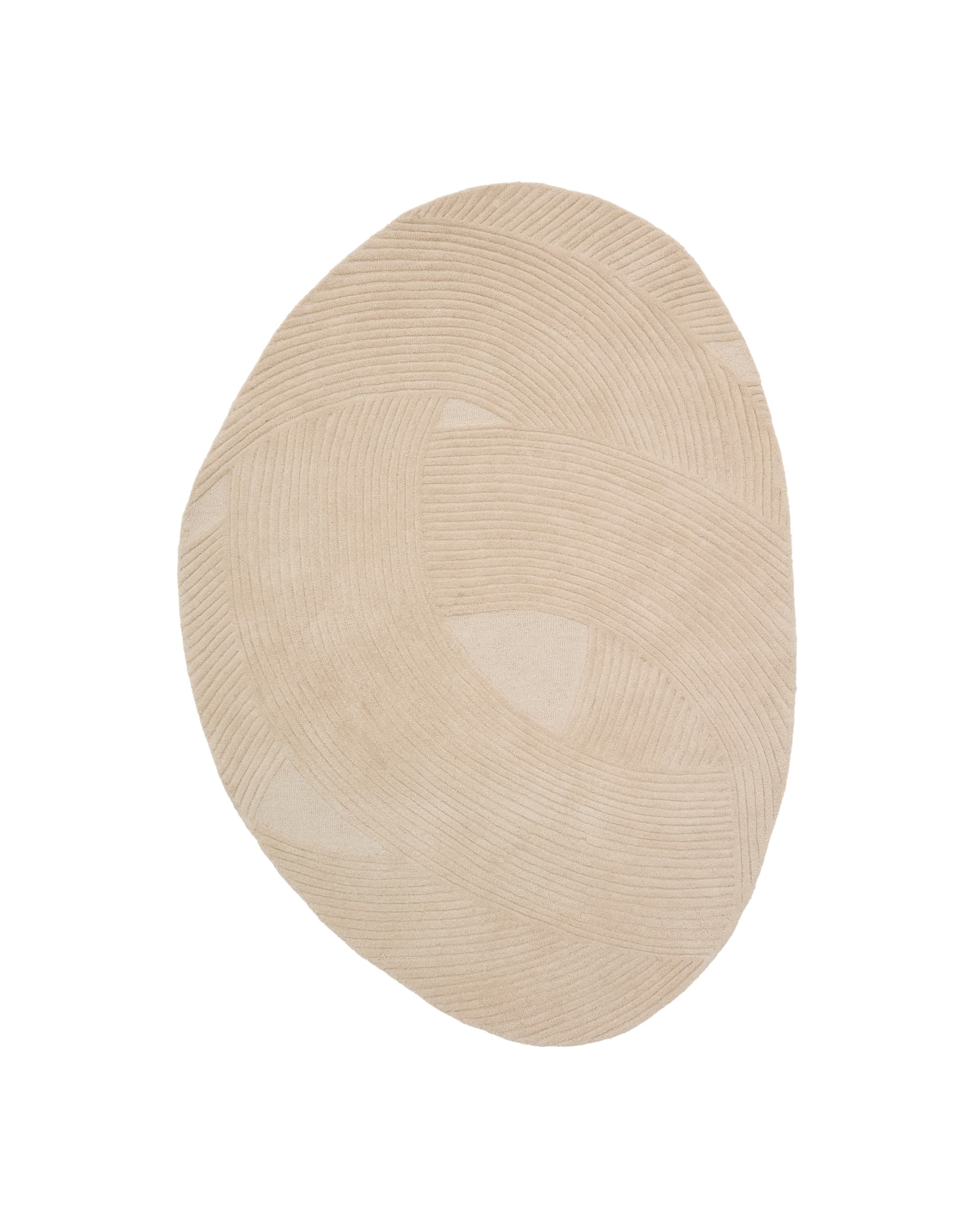 KAVE HOME Domm matta, ekologisk - beige ull (230x160)