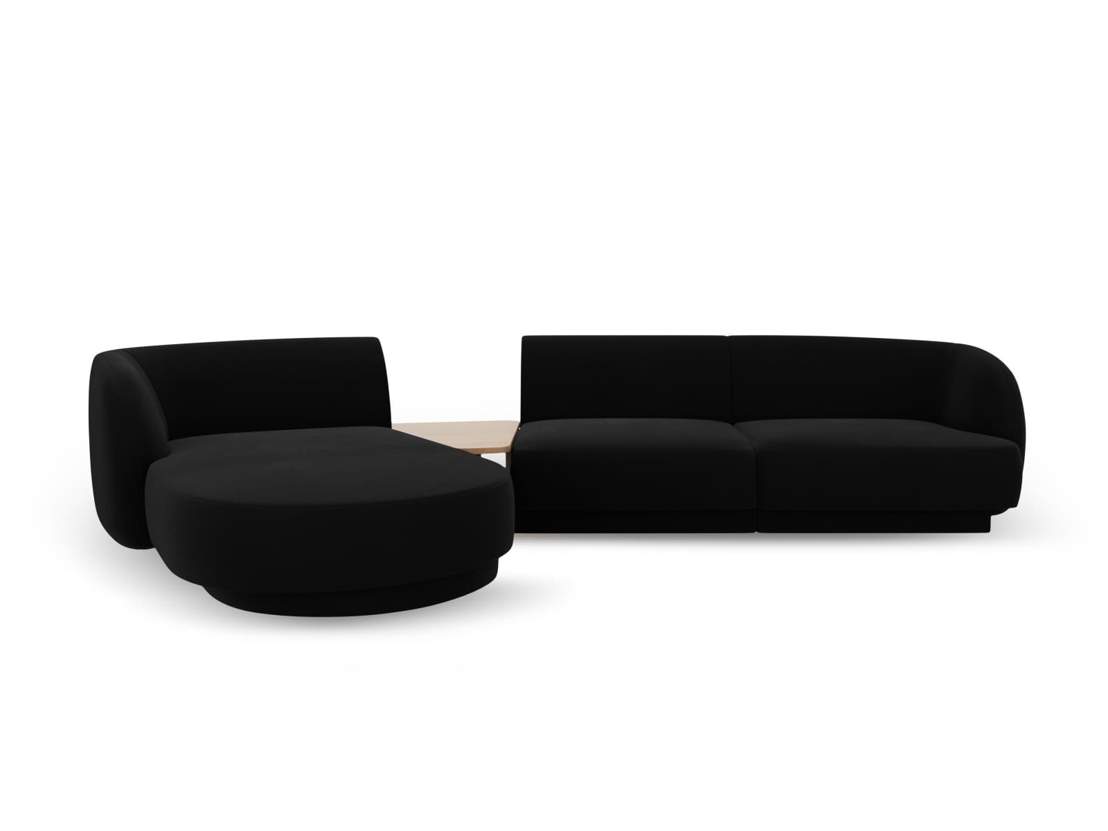 MICADONI Modulsoffa i sammet vänster, "Miley", 3 sitsar, 300x145x70