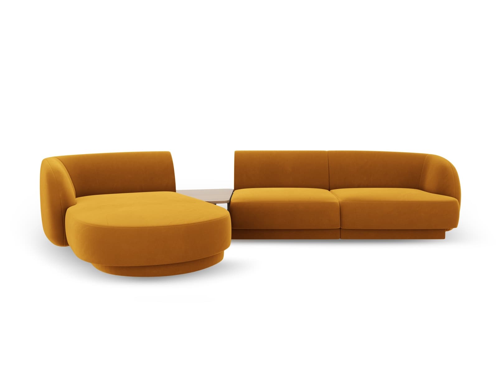 MICADONI Modulsoffa i sammet vänster, "Miley", 3 sitsar, 300x145x70