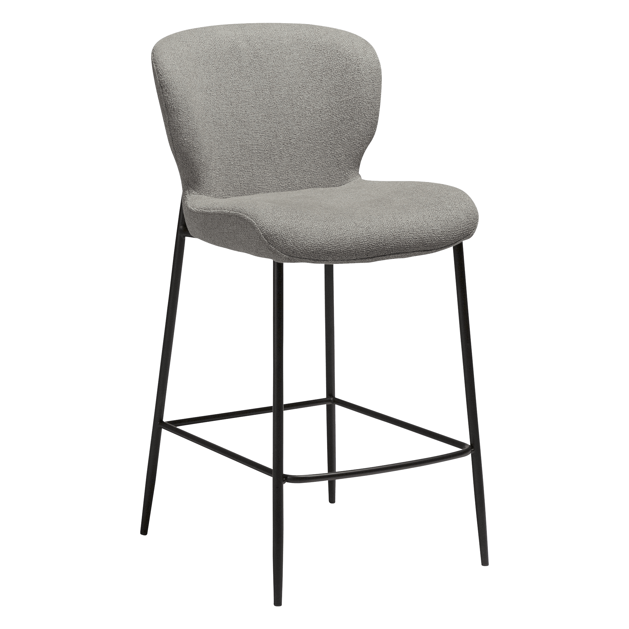 DAN-FORM GLORY Bordspall Pebble Earth bouclétyg med svarta metallben