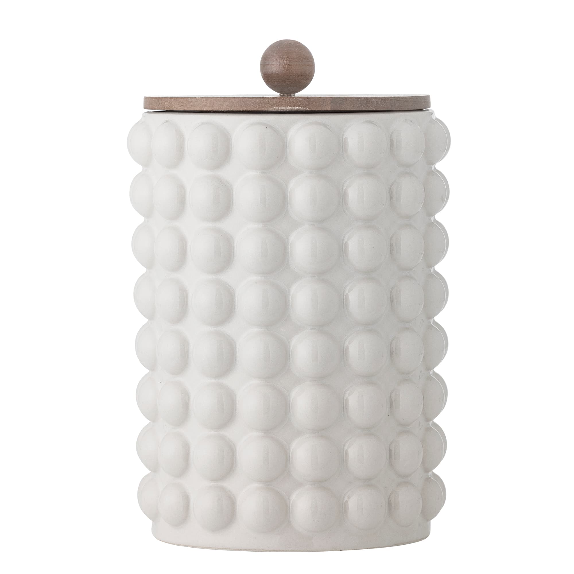 CREATIVE COLLECTION Madge Burk med lock, Vit, Stengods (D17xH27 cm)