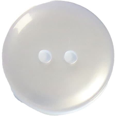 Plastknapp Vit 2 hål 11 mm - 1533-18-0000
