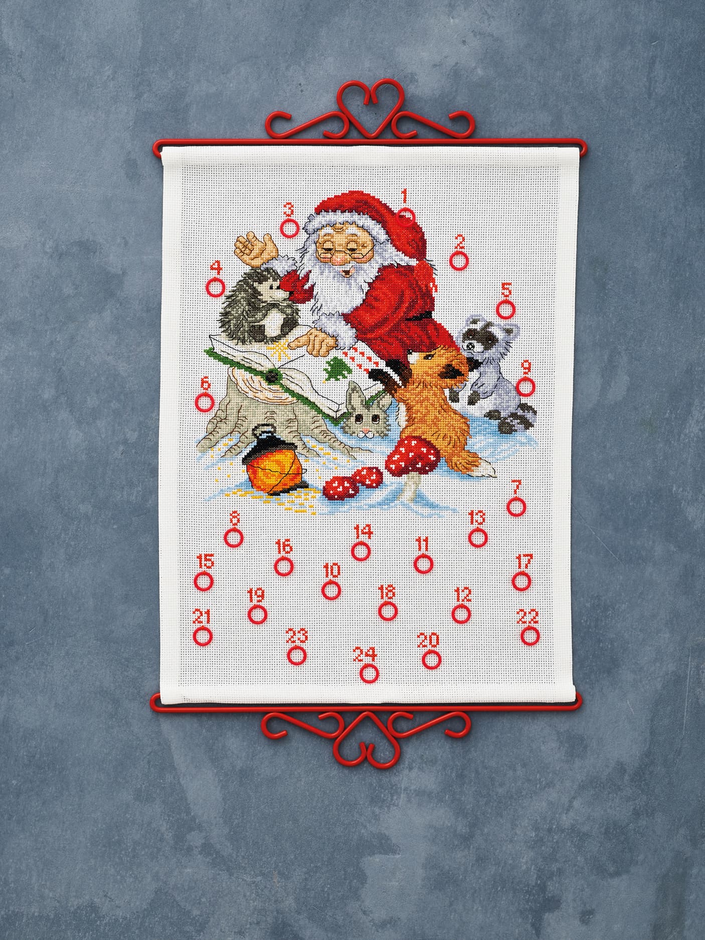 Paketkalender broderikit Godnattsaga Permin - 34-2555