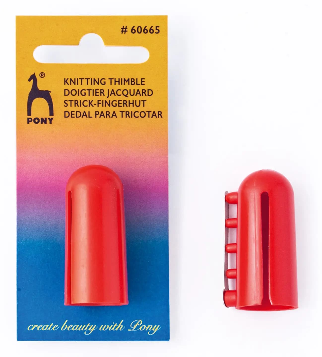 Stickning fingerborg från ponny till Mönsterstickad - 60665