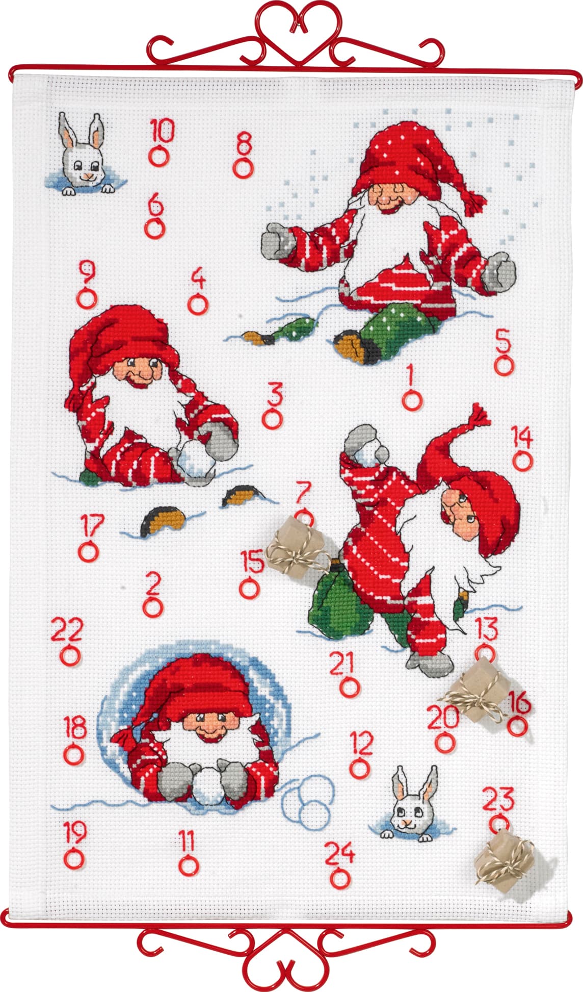 Paketkalender broderikit - 8638 - 34