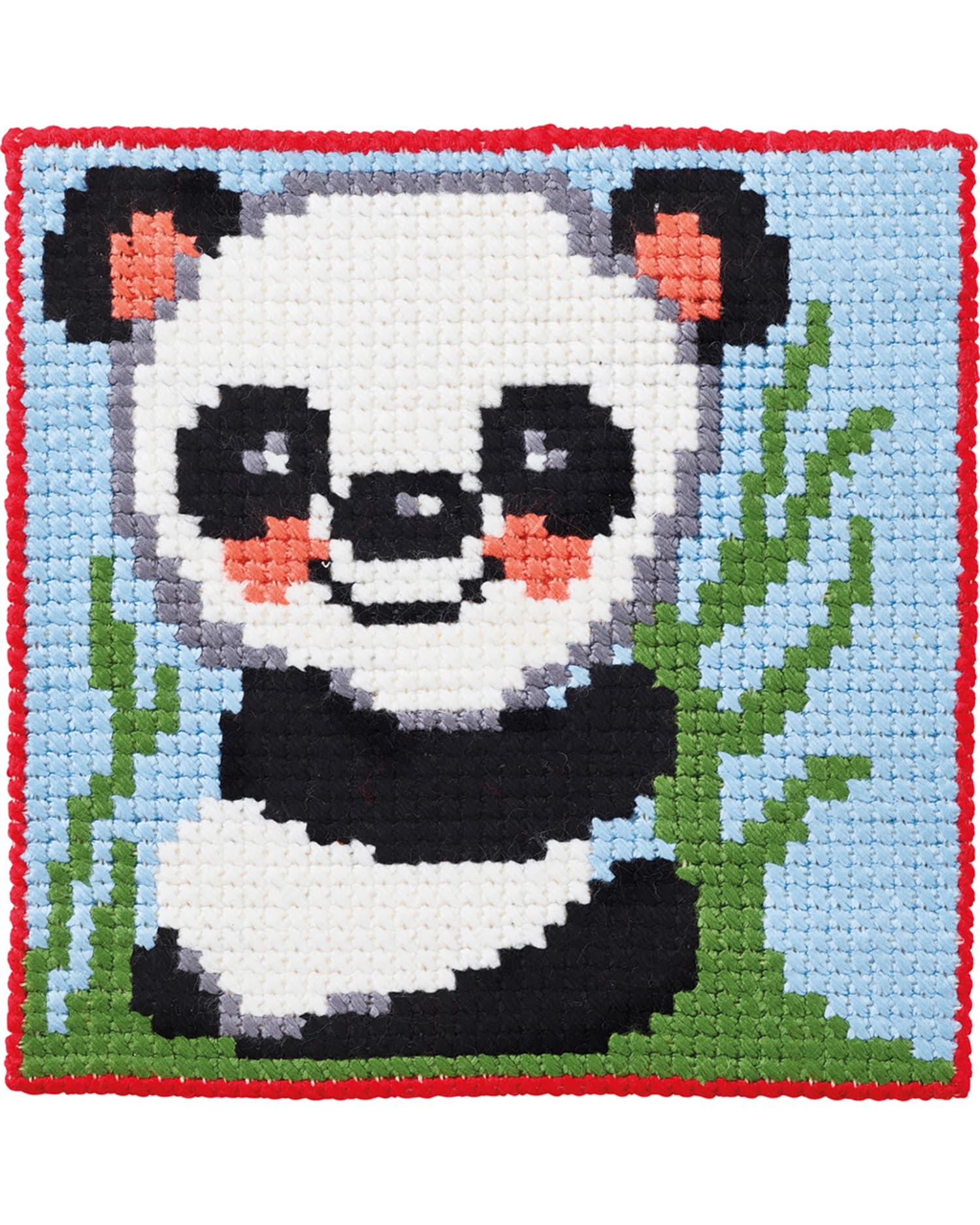 Permin Broderi - Påritad broderipaket för barn med Panda - 9384