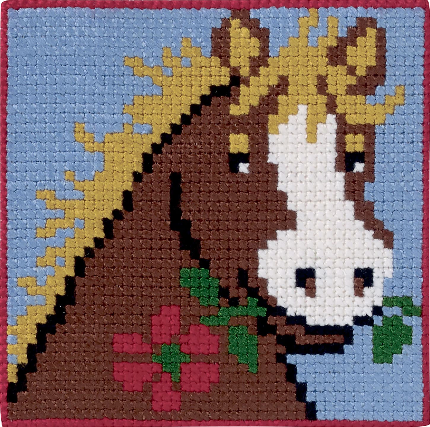 Permin Broderi - Påritad broderipaket för barn med Hest - 9313