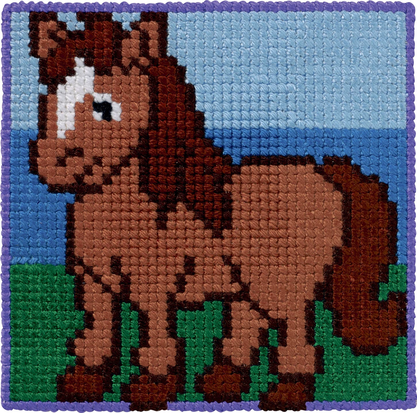 Permin Broder -Påritad broderipaket för barn med Pony - 9352