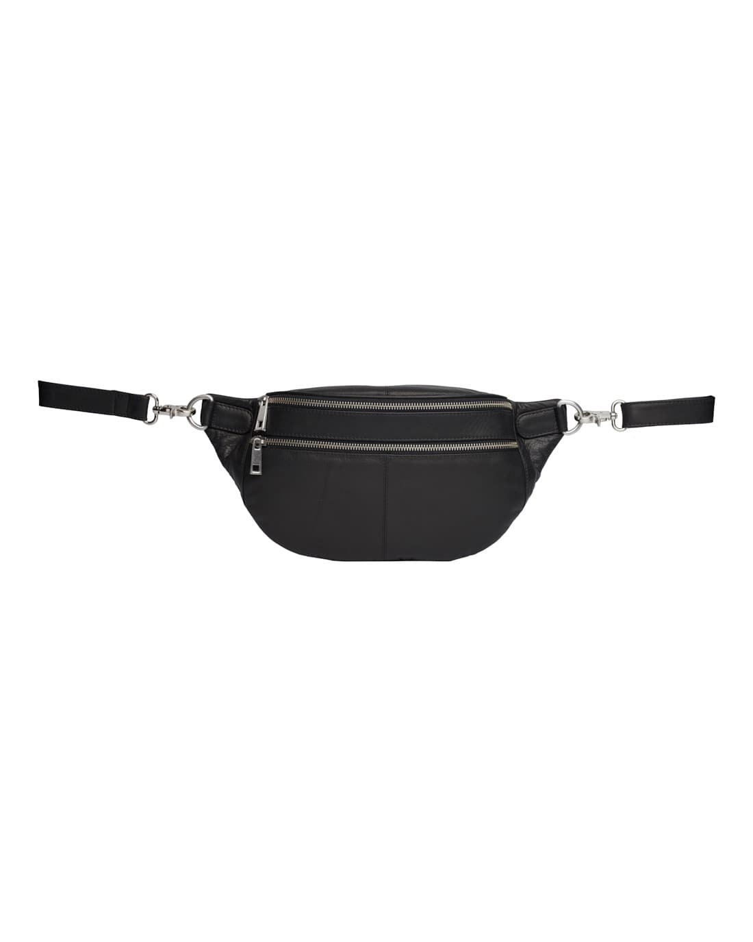 Tim&Simonsen Astrid Bumbag - Sort bumbag med sølv lynlås EIE-Astrid-1815 Black
