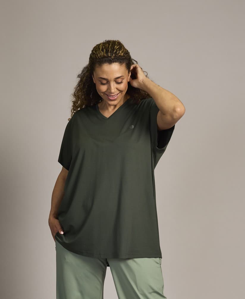 Zhenzi Zh-Annie T-shirt - Grøn t-shirt 201222 Deep Forrest